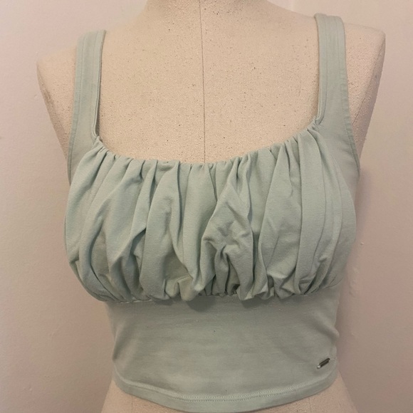 Hollister Tops - Mint Green Ruched Women's Top